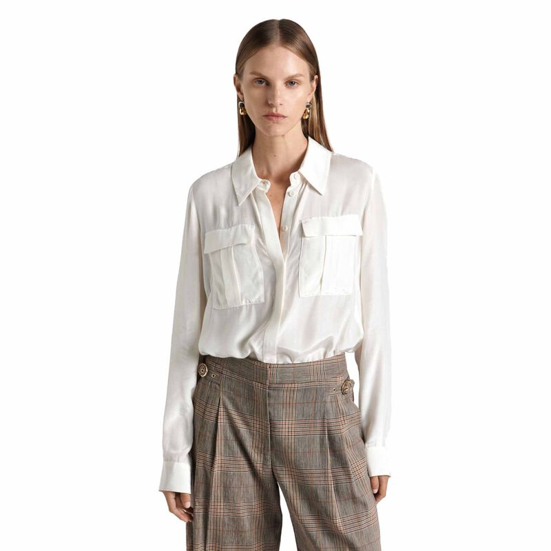 Cue Satin Utility Shirt image number 0